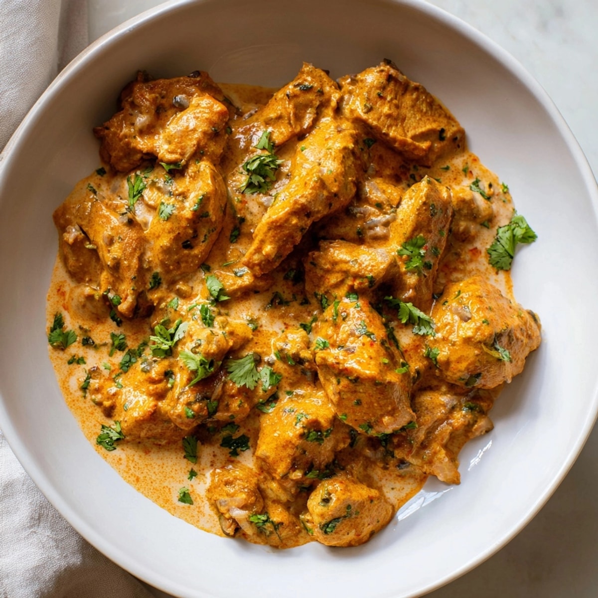 Delicious Butter Chicken Curry recipe: A rich, aromatic Indian dish served with fluffy basmati rice.
