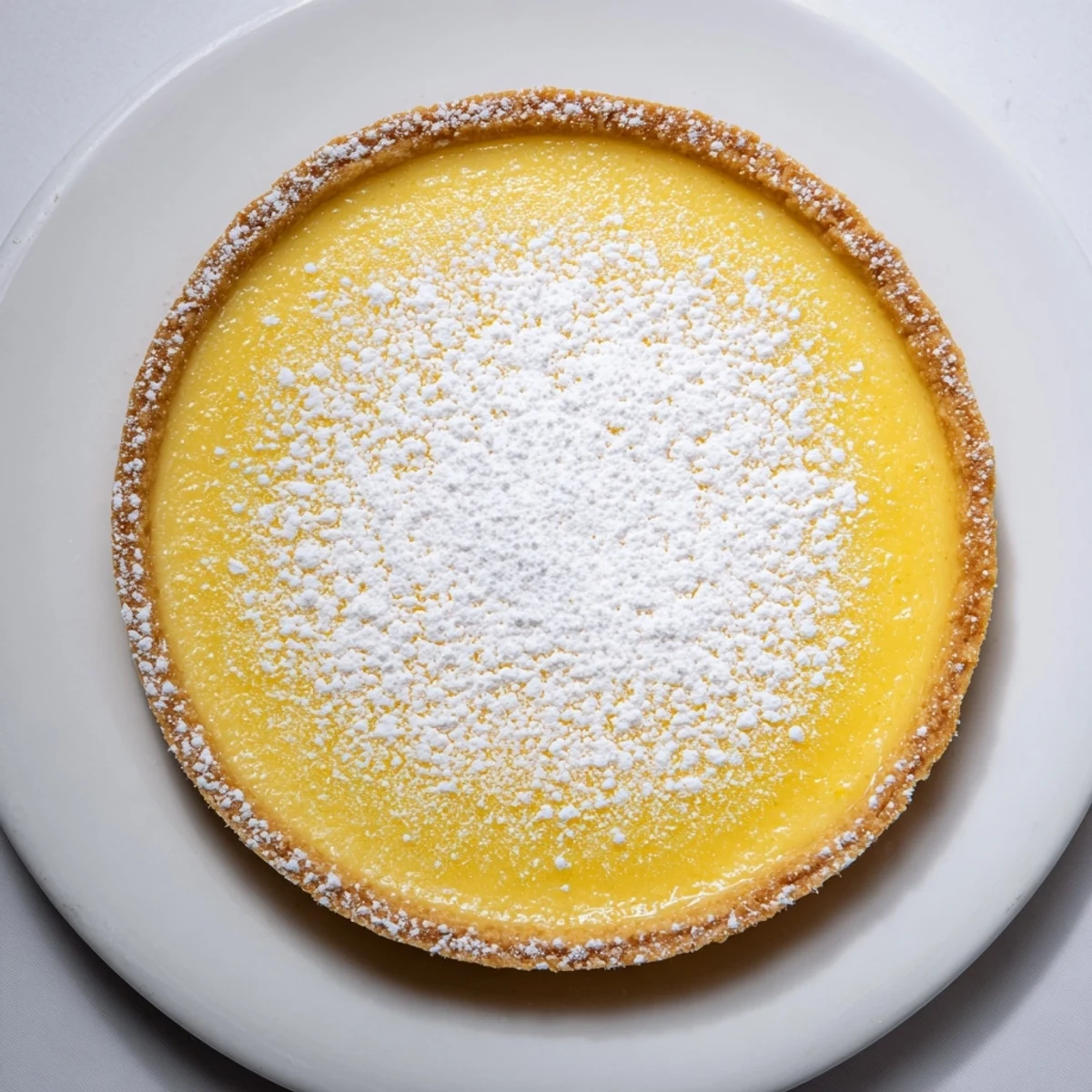 Golden-crusted Lemon Tart with a smooth, bright yellow filling, a classic French dessert.
