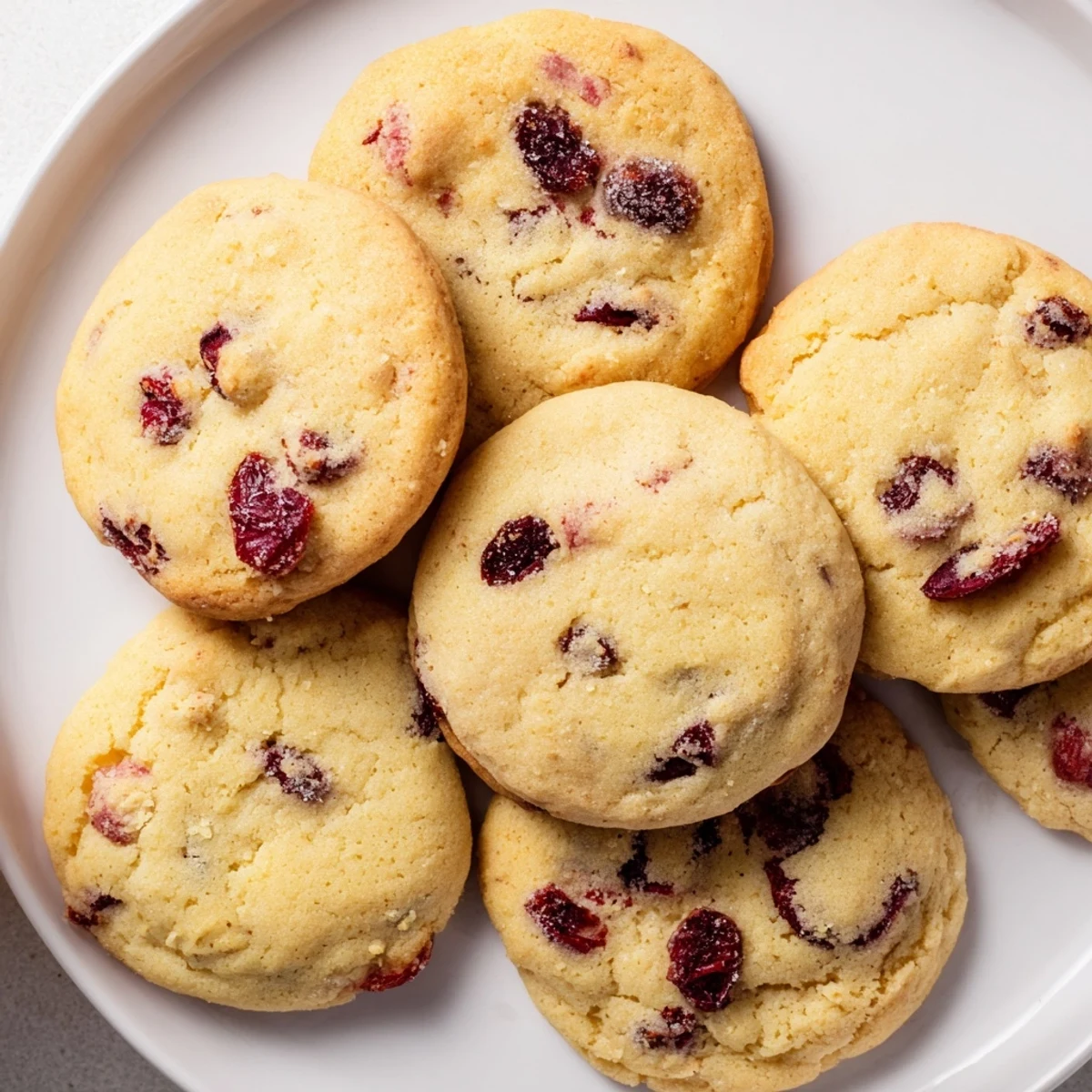 Warm cranberry cookies, glistening with sugar, offer a delightful taste of the season.