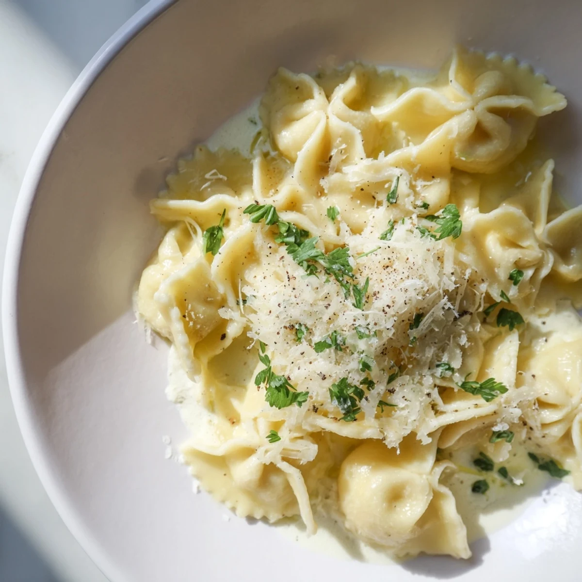 Creamy Comforting Pastina with Egg, a warm bowl of Italian comfort, ready to eat.