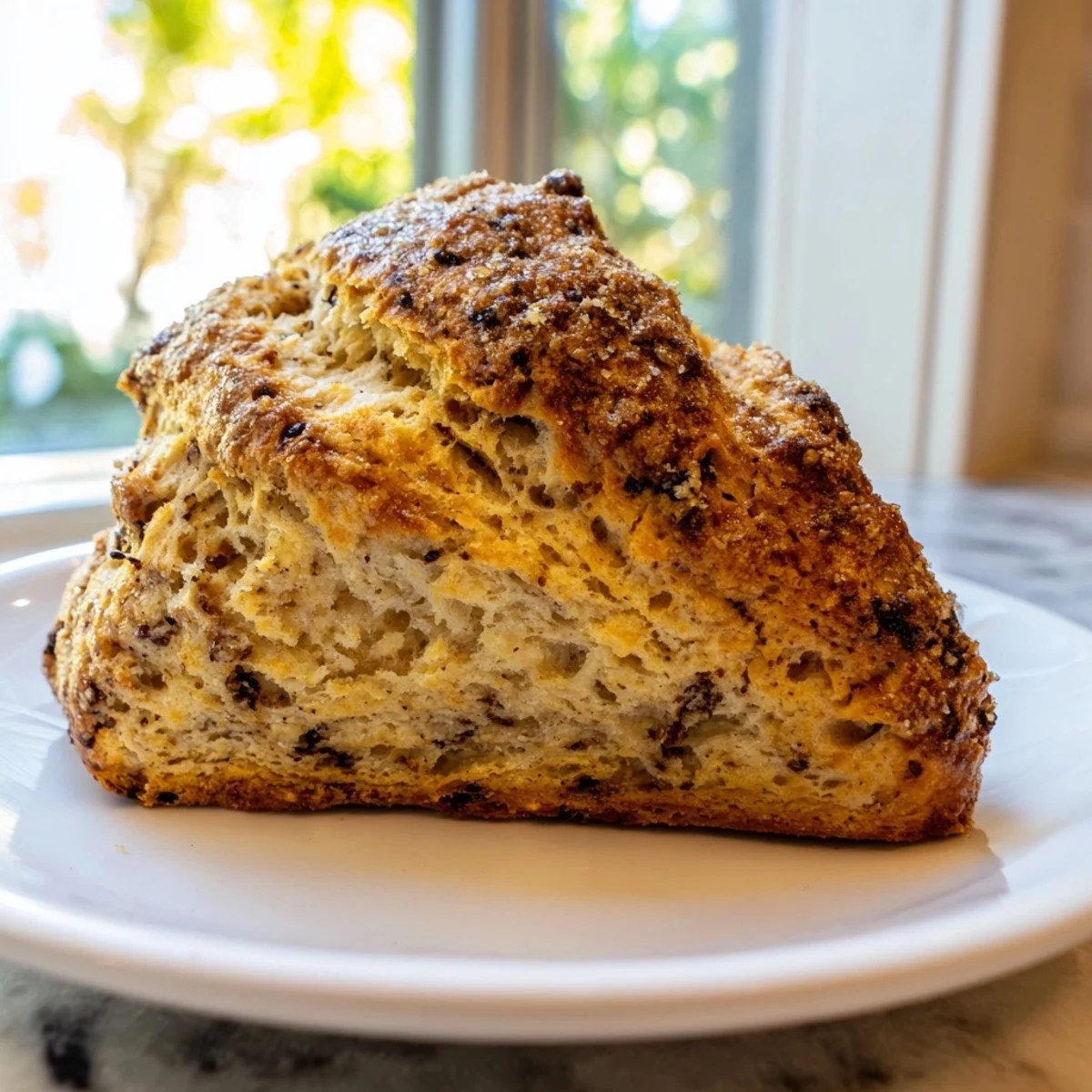Freshly baked Spiced Chai Tea Scones boasting warm chai spices and a flaky texture, ideal for an afternoon treat.