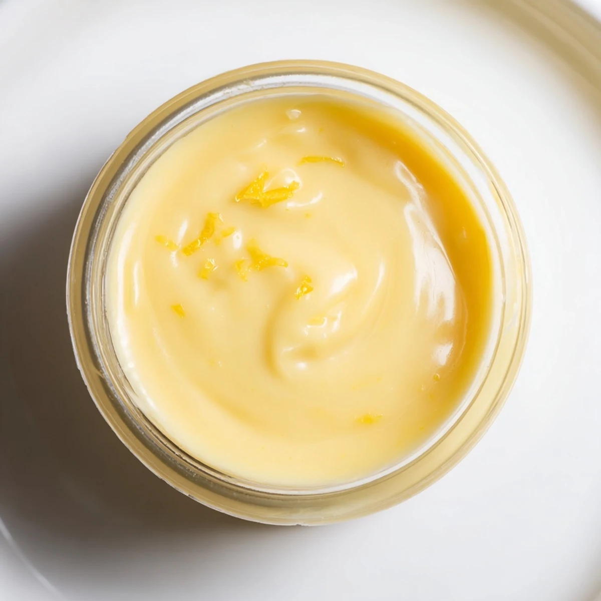 Bright yellow, creamy lemon curd, perfect for spreading on scones or enjoying as a dessert.