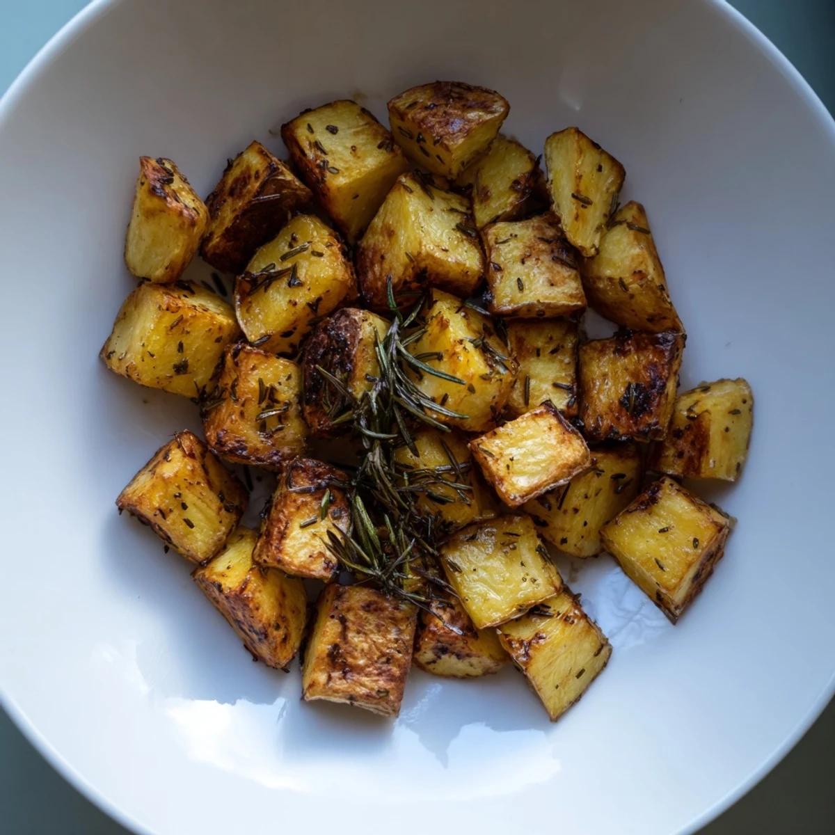 Golden, crispy Potato Roasted, a perfect side with a seasoned, flavorful crust and fluffy insides.