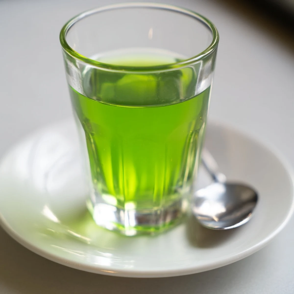 Close-up of freshly made Cordial Peppermint: looks cool and refreshing, perfect for sipping.