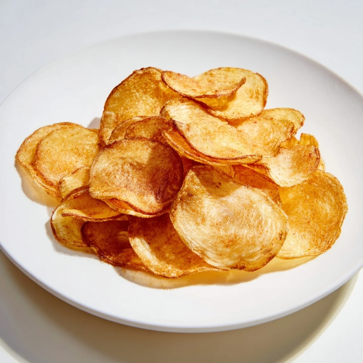 Homemade Golden Chips, freshly fried and steaming, offering a satisfying crunch in every bite.