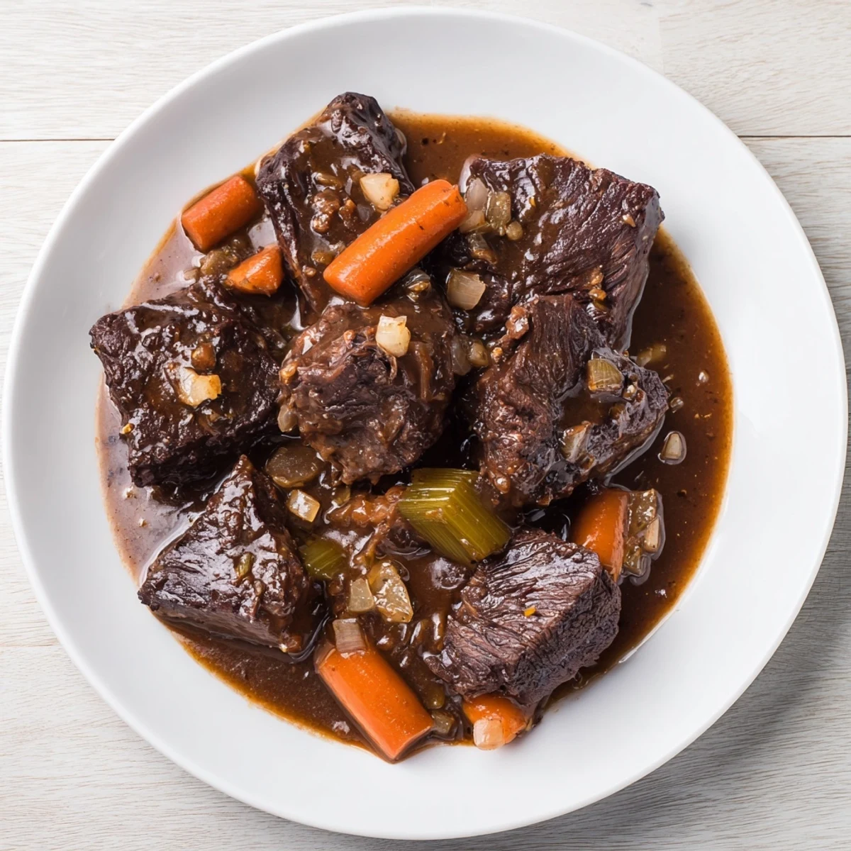 Meltingly tender braised beef with a flavorful broth, a comforting European classic.