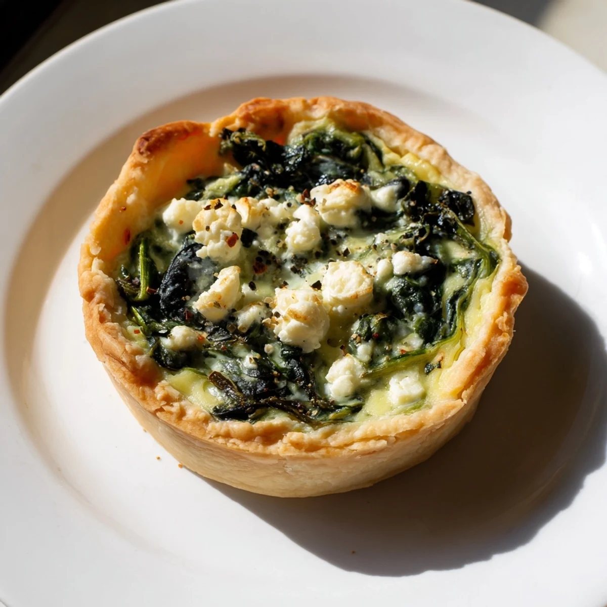 Imagine a flaky, homemade Savory Spinach Tart filled with creamy cheese and fresh, vibrant spinach.