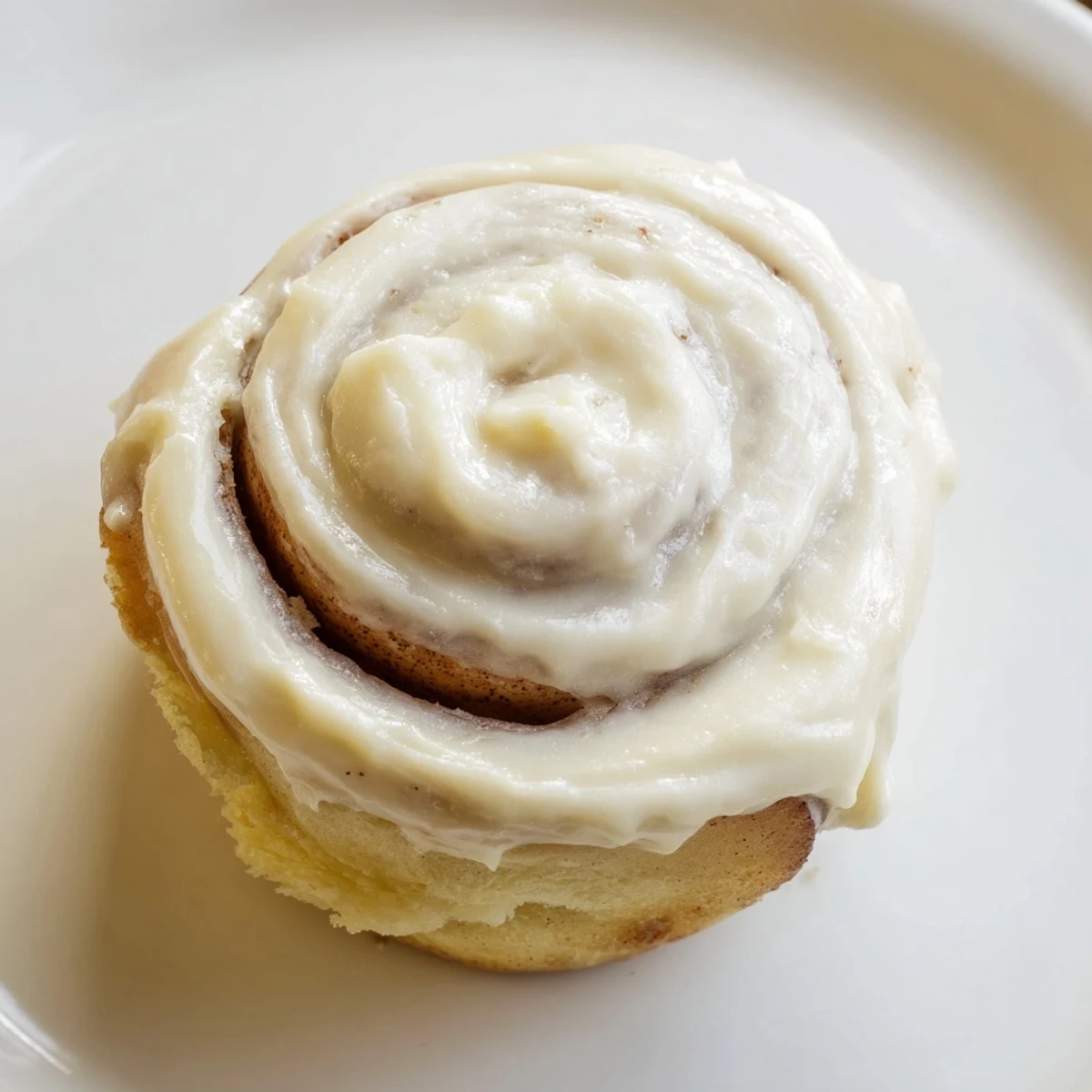 Soft Keto Cinnamon Buns arranged on a white plate with a drizzle of sugar-free icing and serving suggestion.