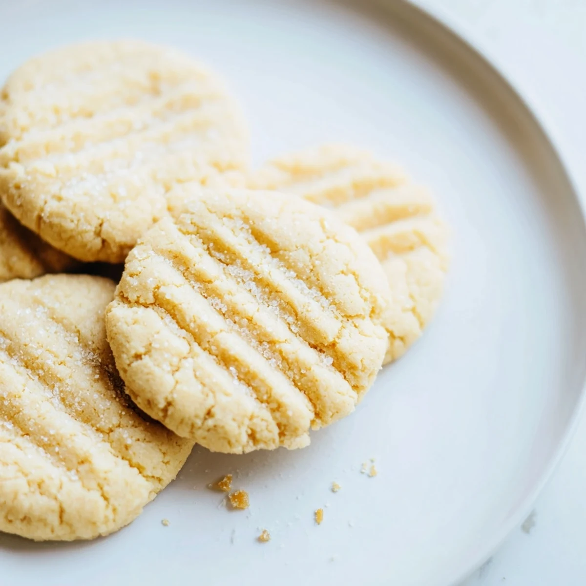 Freshly baked Keto Butter Cookies with a tender, melt-in-your-mouth center, arranged on a rustic wooden board.