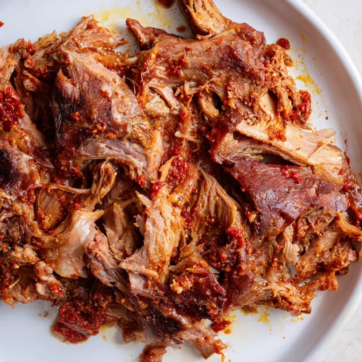 Succulent slow roasted harissa lamb shoulder served alongside tender roasted vegetables and drizzled with rich pan juices.  