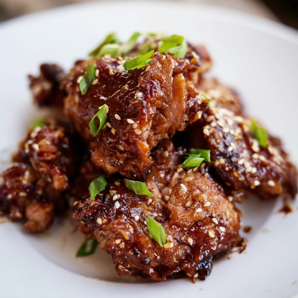 Tender Hawaiian-style Crock Pot Huli Huli Chicken over steamed rice with green onions