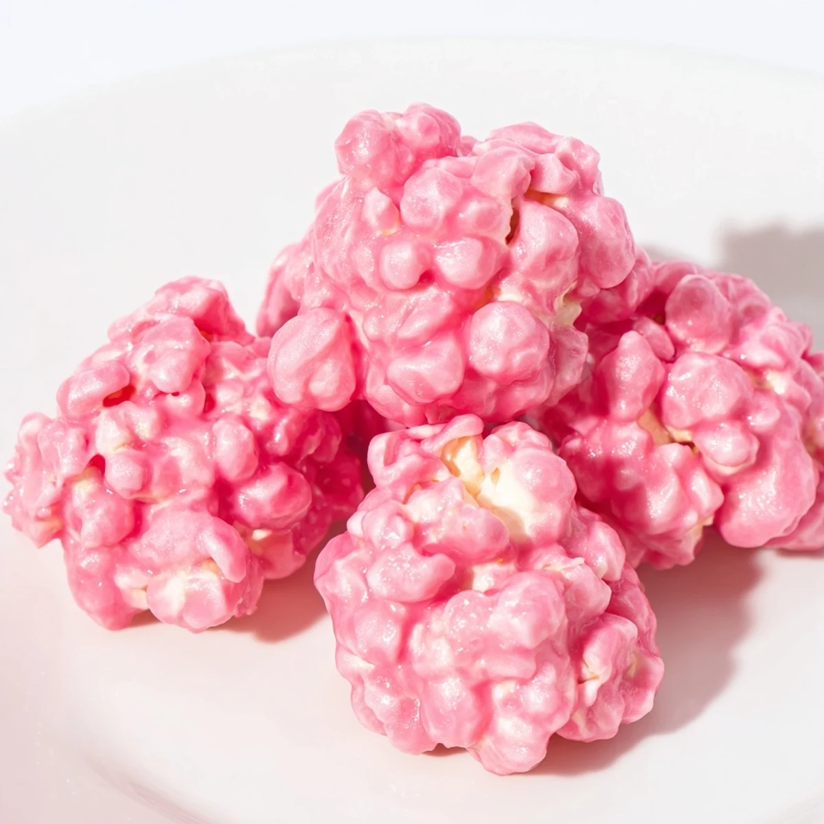 Homemade pink popcorn recipe featuring rosy glazed kernels ready for party serving
