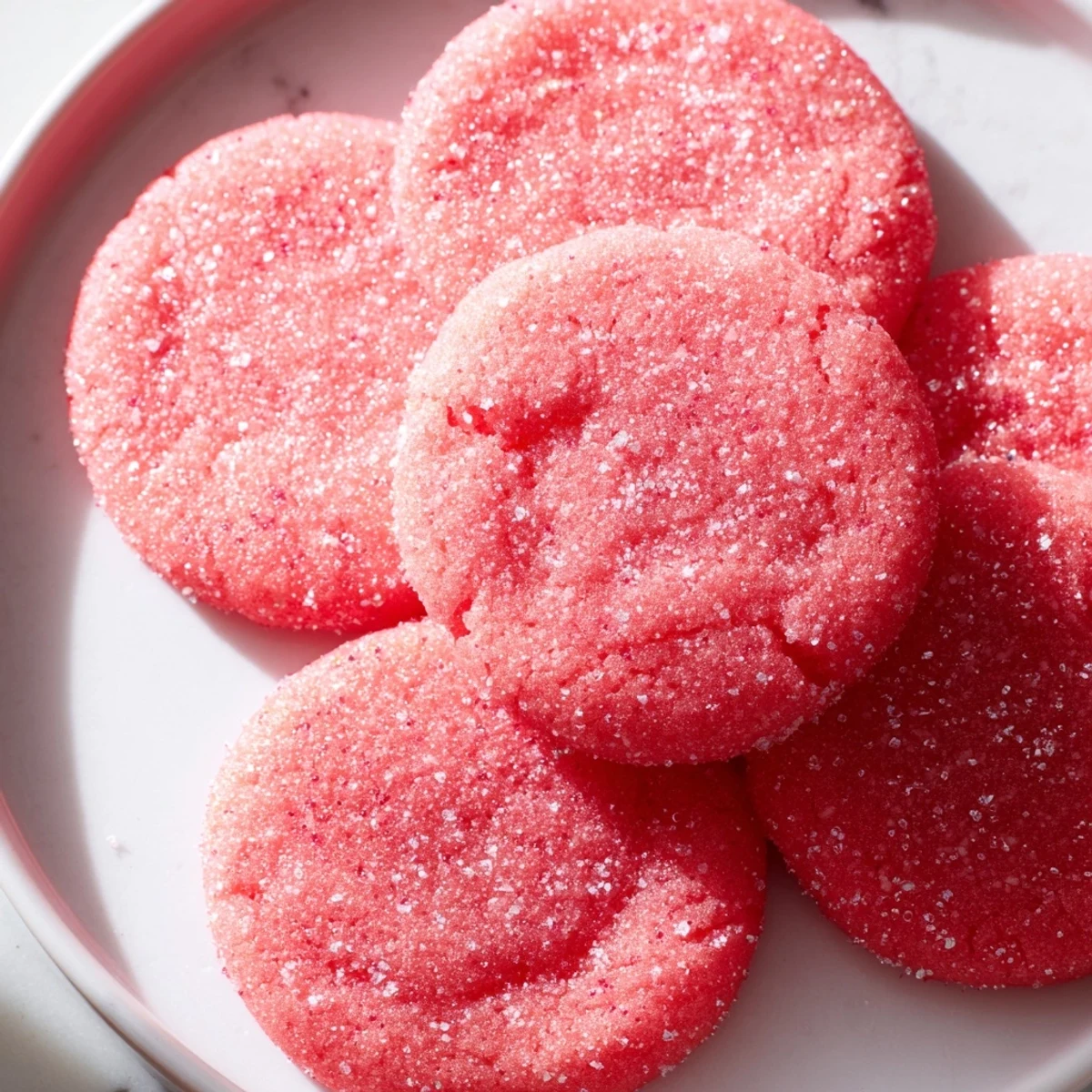 Soft chewy Jello sugar cookies with vibrant colors on a rustic baking sheet