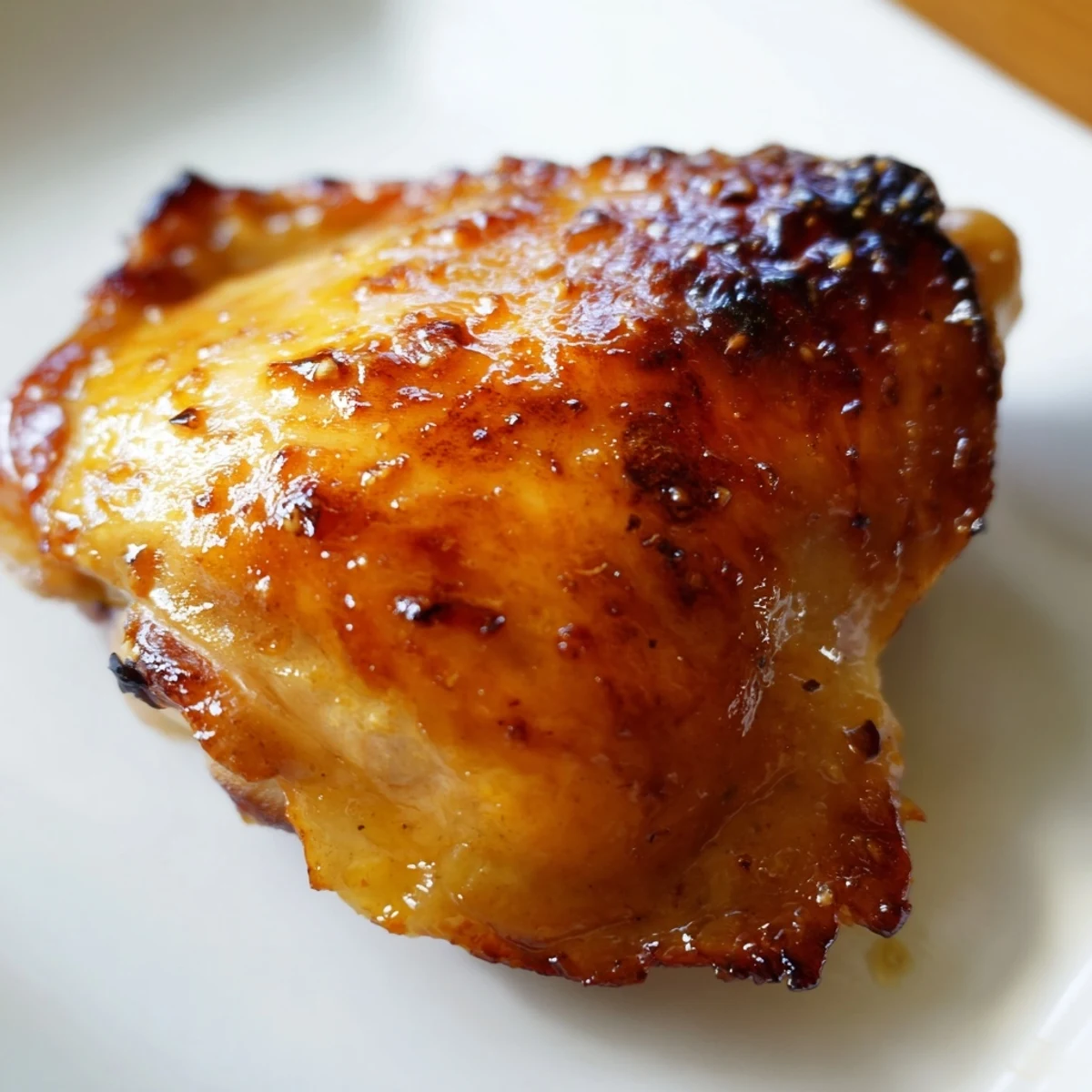 Glossy Savory Glazed Chicken with golden skin served over fresh herb rice