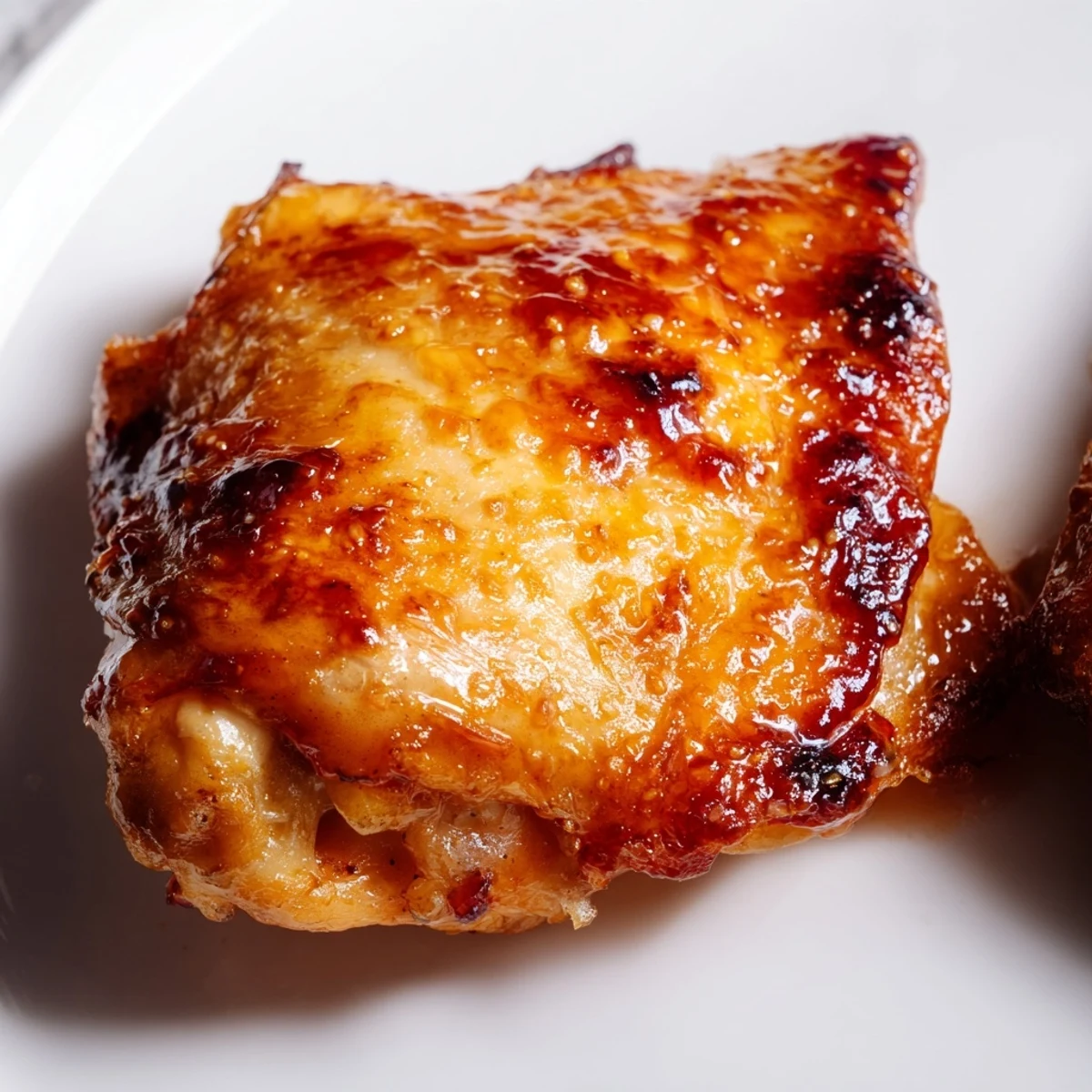 Crispy roasted potatoes alongside tender Savory Glazed Chicken with fragrant buttery rice