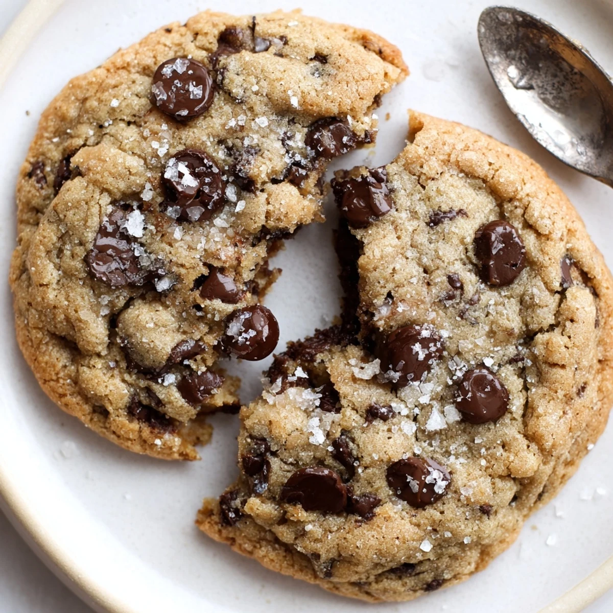 Warm Peppermint Chocolate Chip Cookies cooling on rack, speckled with crushed candy