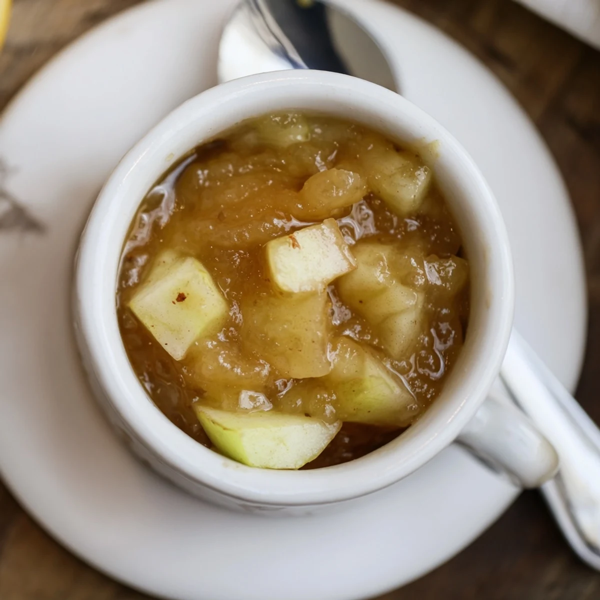Fall Caramel Apple Jam glistening golden in jars, warm spices and apple chunks