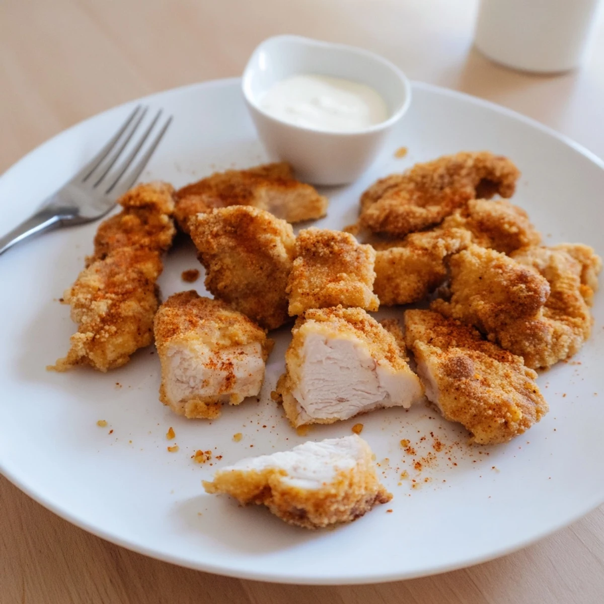 Buttermilk-marinated Chicken Bites fried to crunchy perfection, served with honey mustard