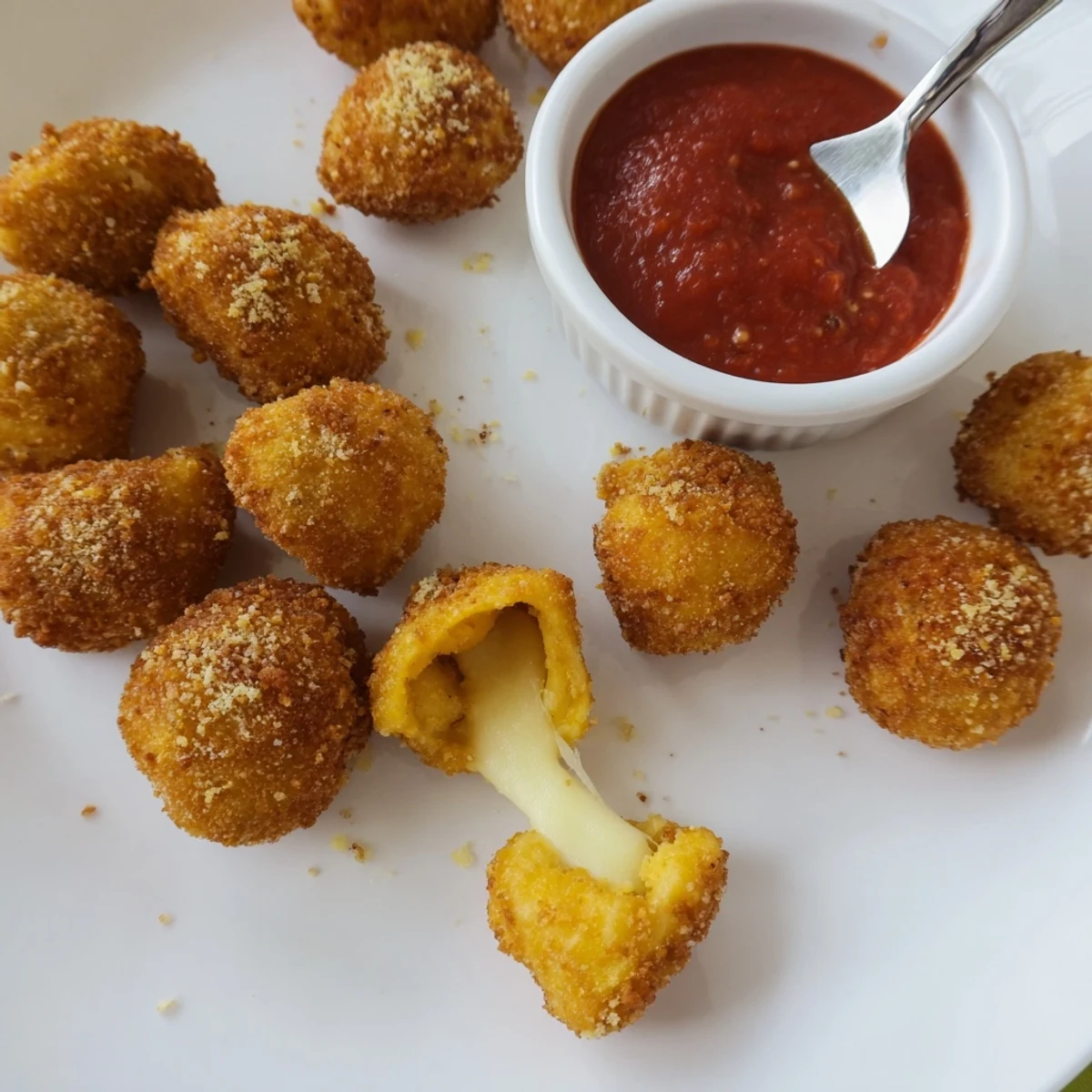 Crispy Tortellini Party Snacks Recipe plated steaming, crisp edges, sprinkled Parmesan, ready for guests