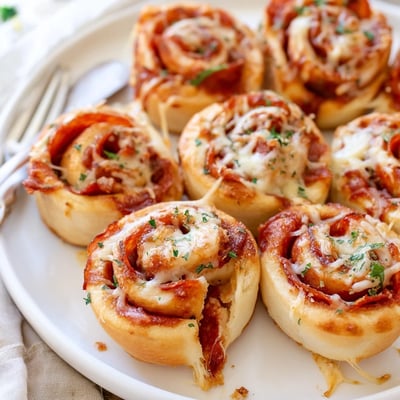 Homemade Pizza Rolls served warm on a platter with marinara dipping sauce.